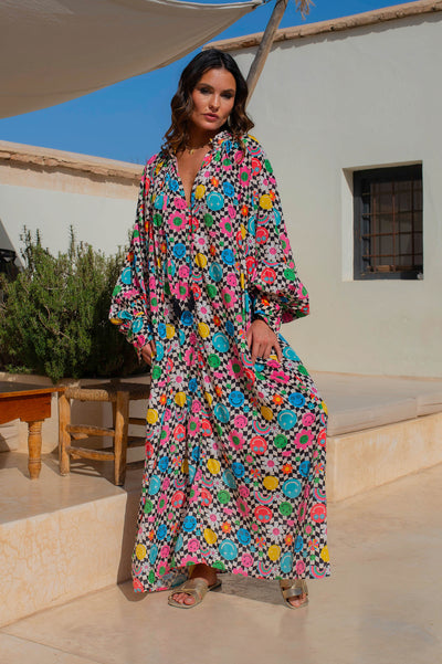 Robe longue Col V Lustik - Taille unique / P59 - Smiley