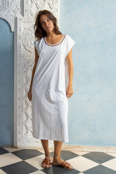 Robe t-shirt à sequins Angel - Taille unique / Blanc