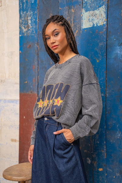 Sweatshirt Manches Longues Rock - Gris / Convient d’un 36